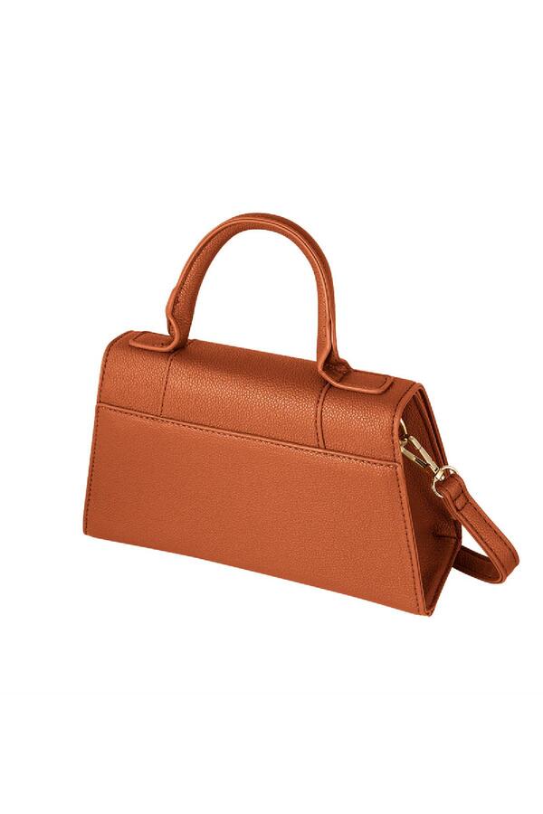 Handbag with ring detail Orange PU