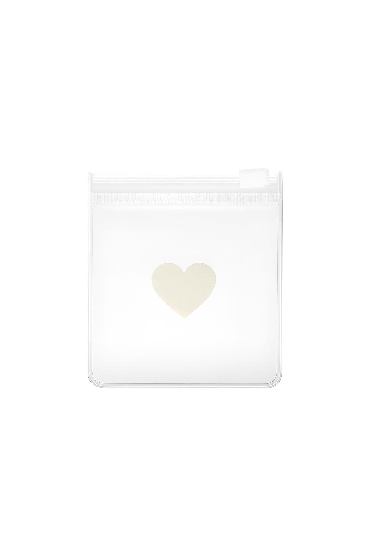 Plastic packaging bag with heart Transparent PVC h5 