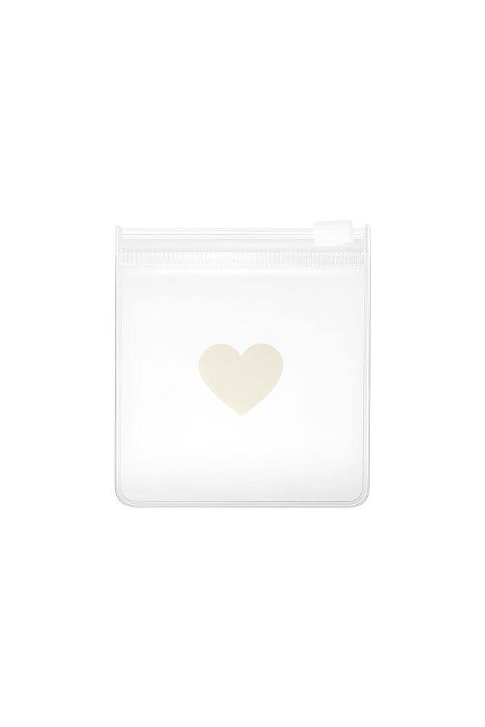 Plastic packaging bag with heart Transparent PVC 