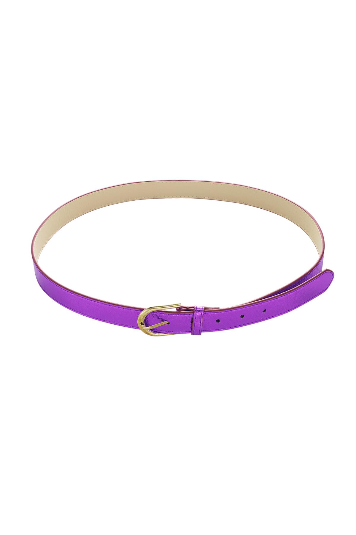 Belt metallic Lavender PU 100 2