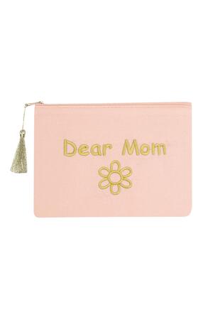 Make-up bag dear mom Pale Pink Cotton h5 