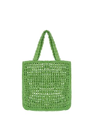 Tote bag crochet Green Paper h5 