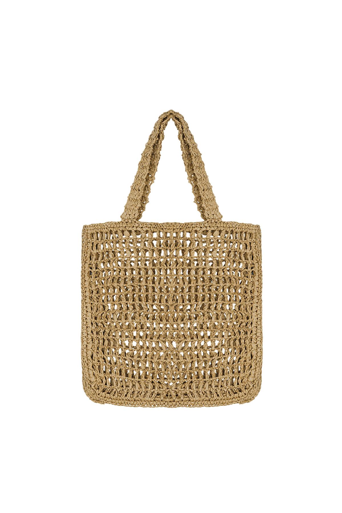 Tote bag crochet Beige Paper