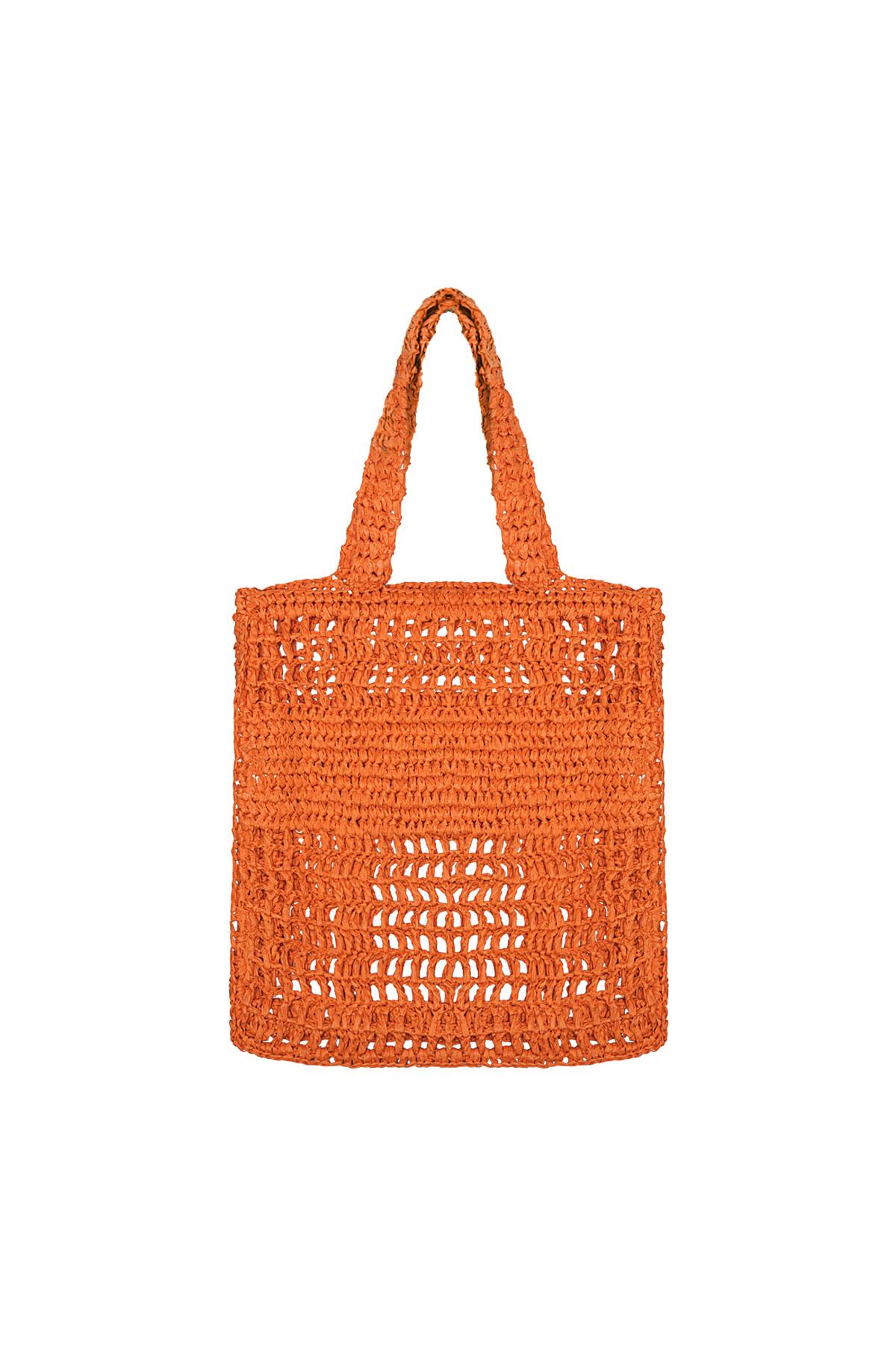 Tote bag crochet Orange Paper h5 