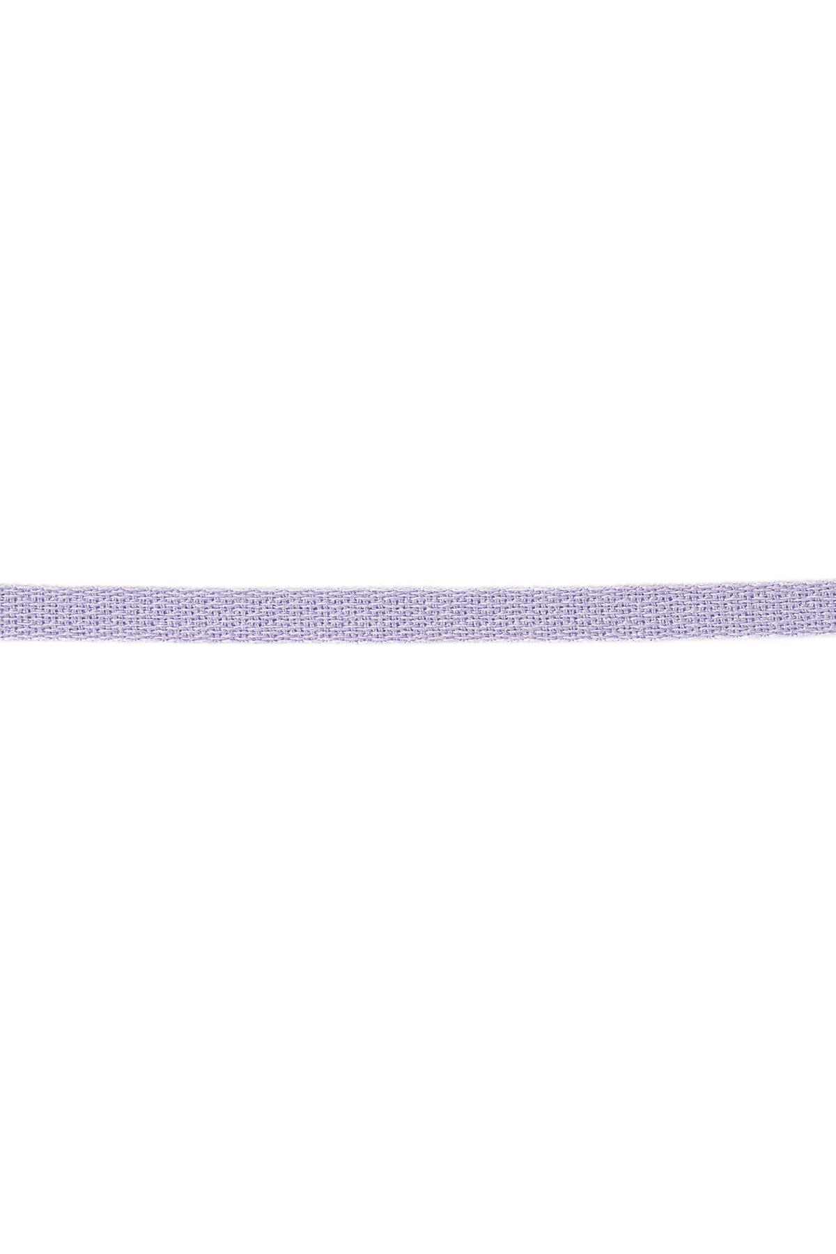 Bracelet ribbon solid color Lilac Polyester