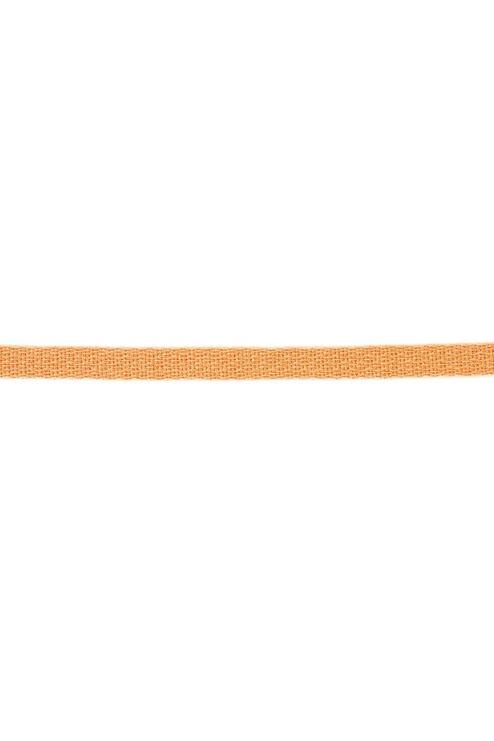 Pulsera cinta color liso Naranja Poliéster 