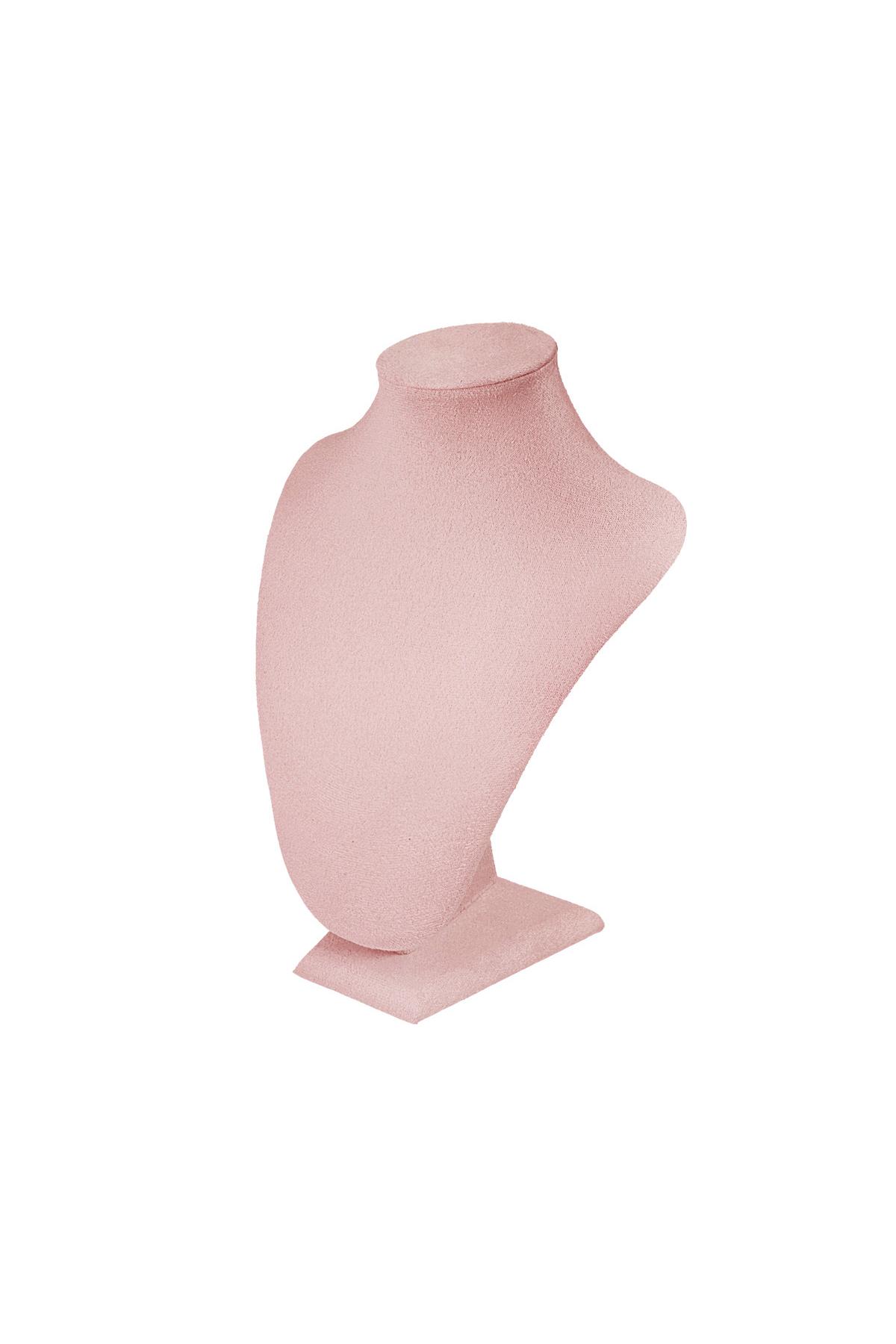 Présentoir collier petit - Nylon rose h5 