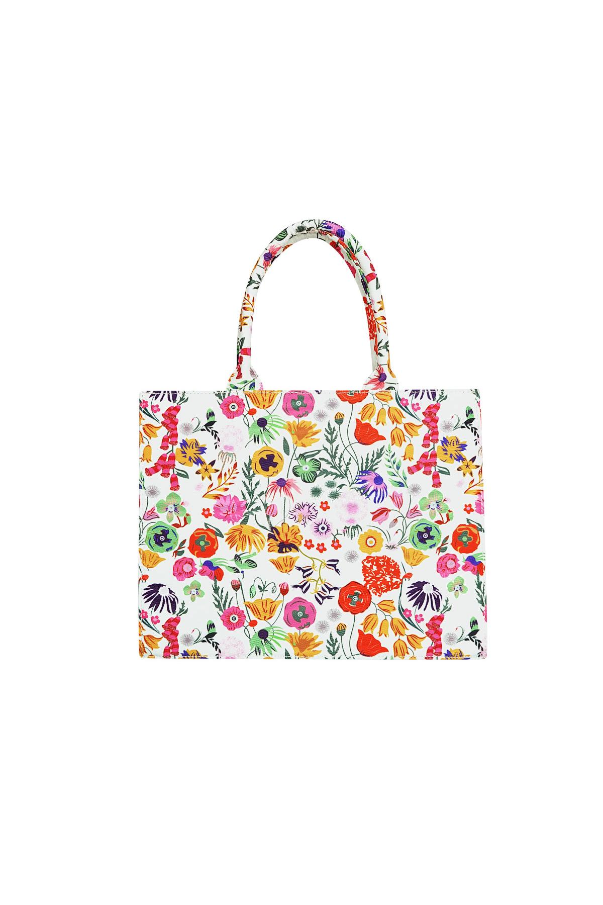 Bolso shopper estampado floral medio Multicolor Poliéster