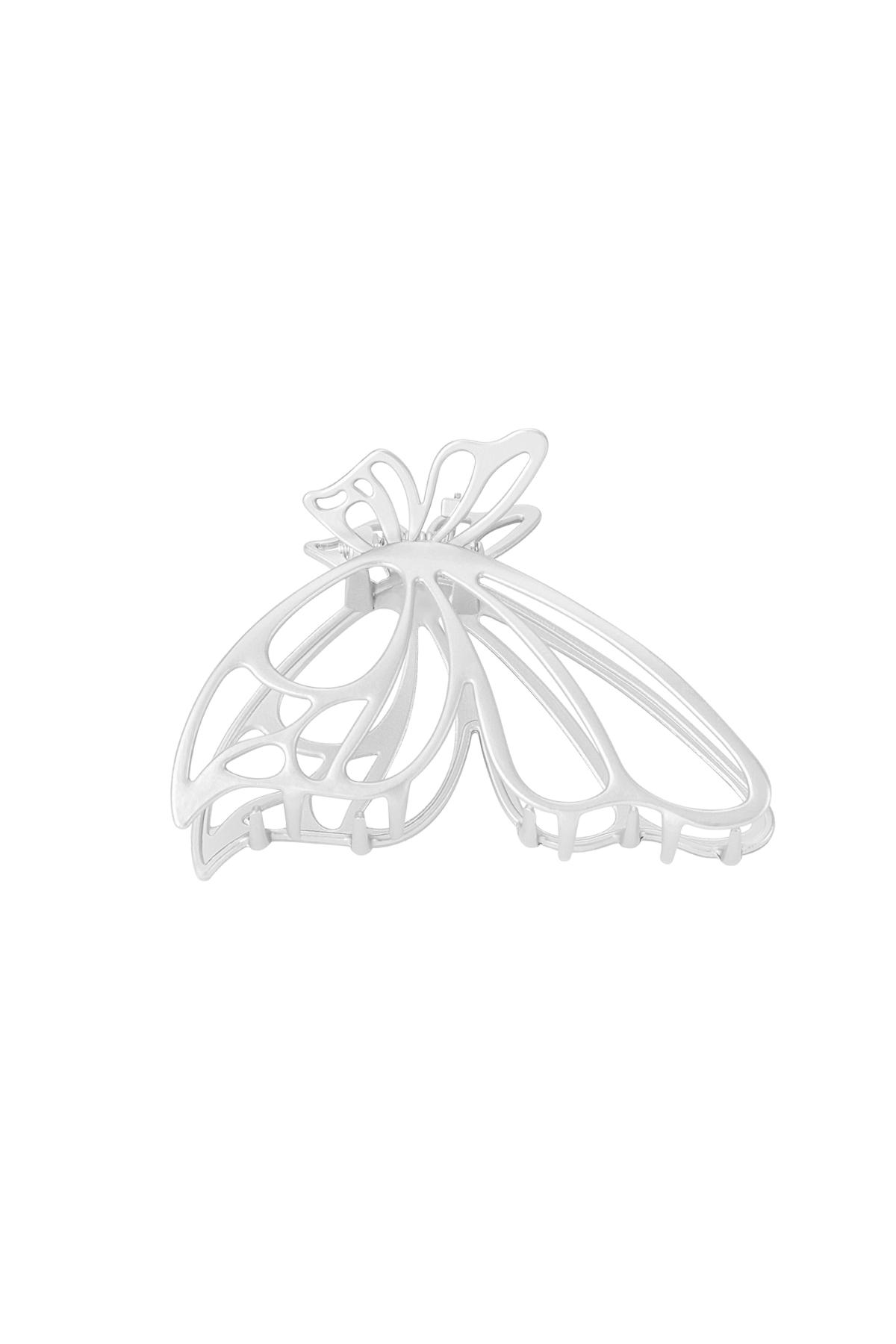 Butterfly hair clip Silver Metal