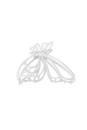 Butterfly hair clip Silver Metal h5 