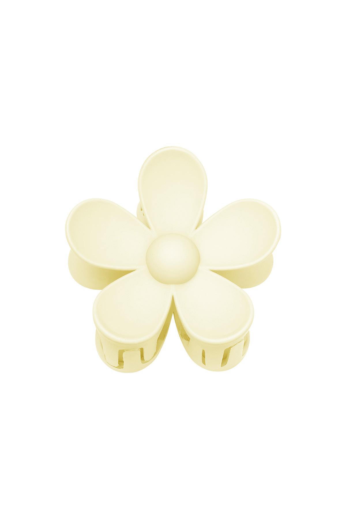 Pinza para el pelo flor Blanco Resin