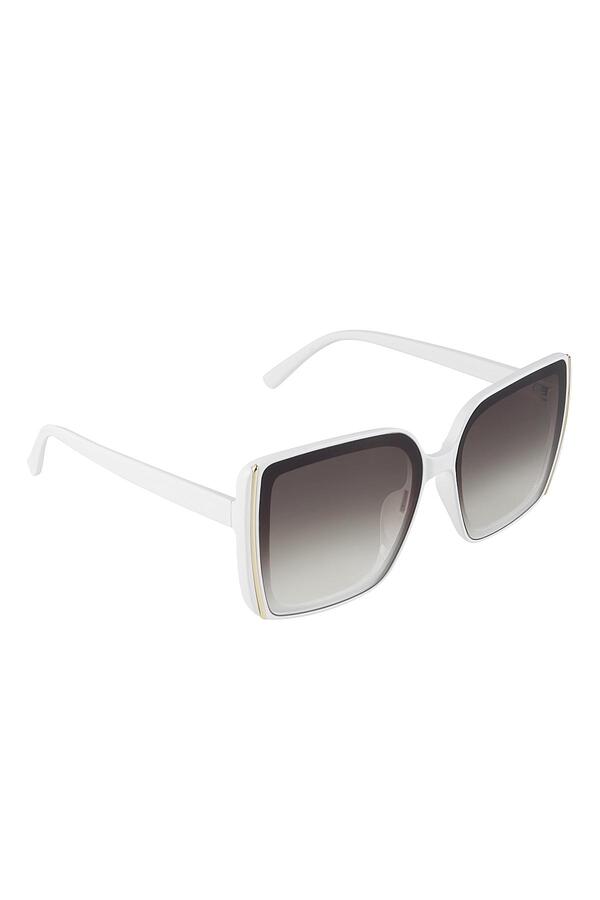 Sonnenbrille Basic mit Linie Weiß PC One size