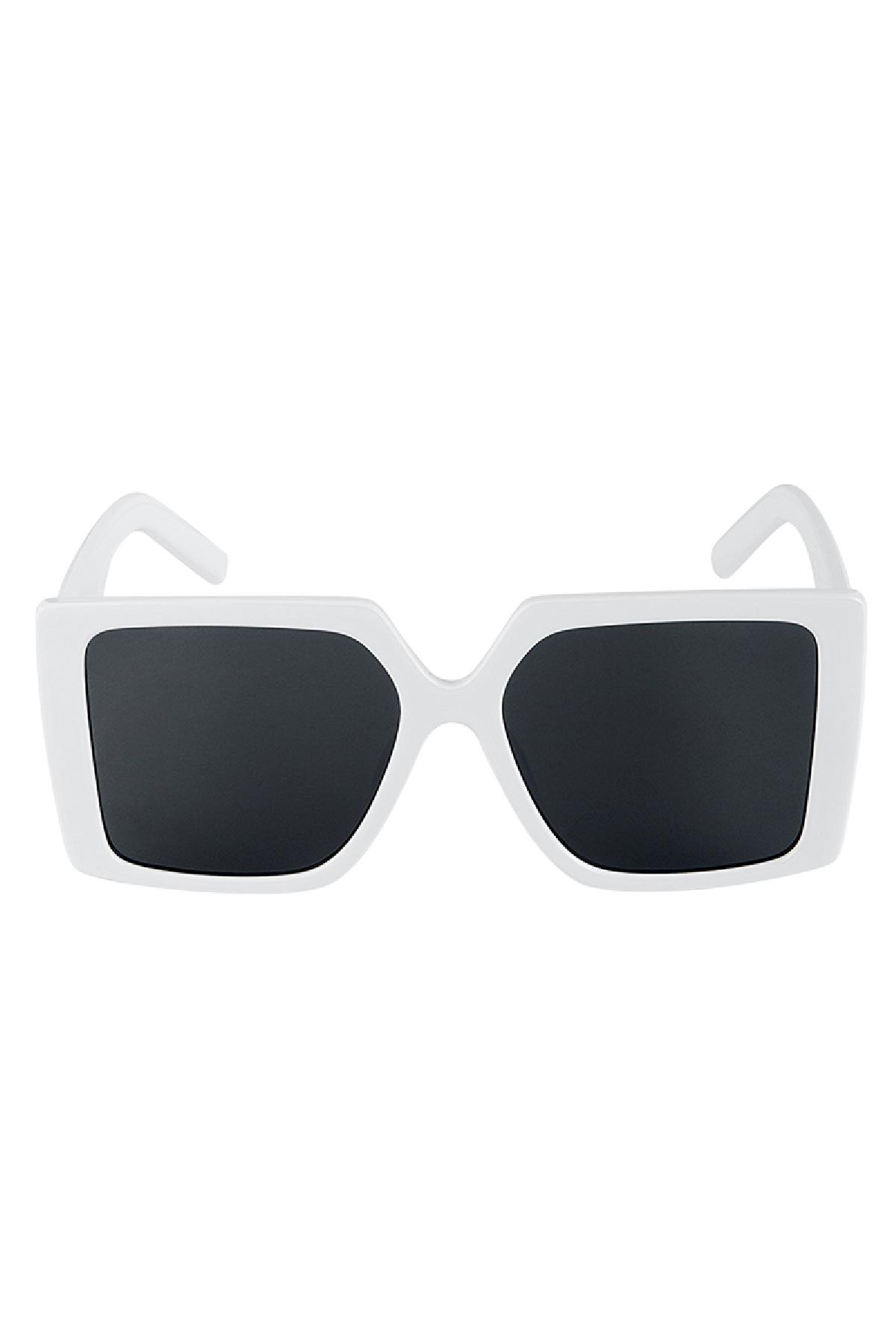 Kare çerçeve güneş gözlüğü White PC One size h5 Resim3