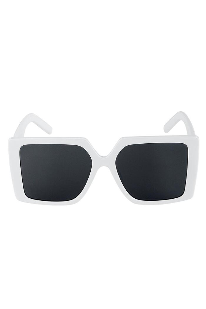 Sonnenbrille mit quadratischem Rahmen Weiß PC One size Bild3