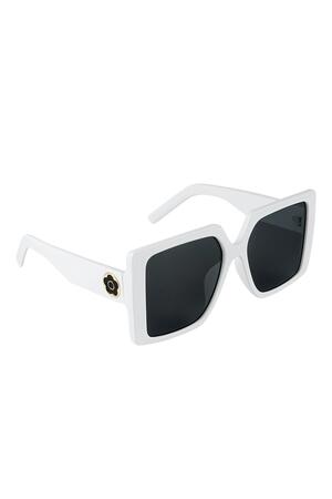 Sonnenbrille mit quadratischem Rahmen Weiß PC One size h5 
