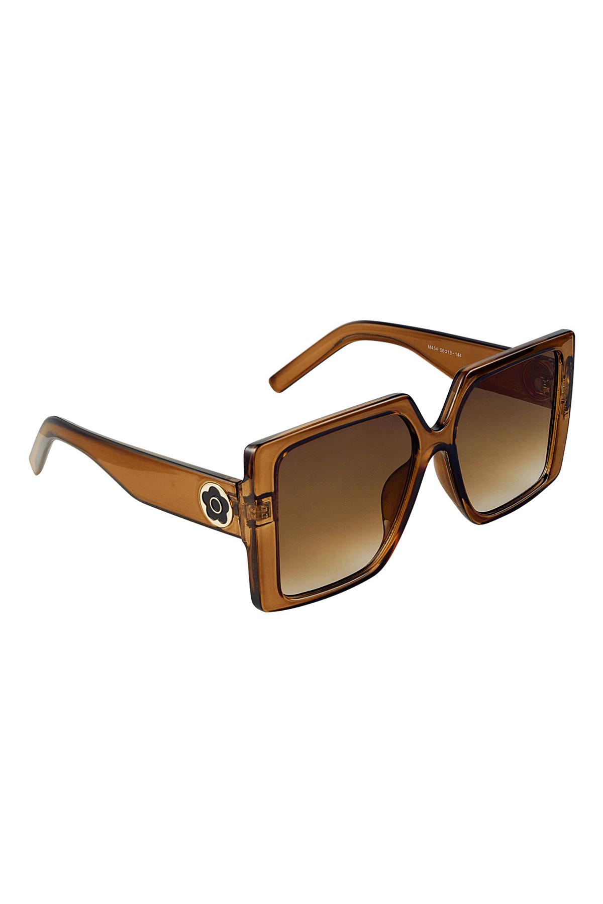 Square frame sunglasses Camel PC One size h5 