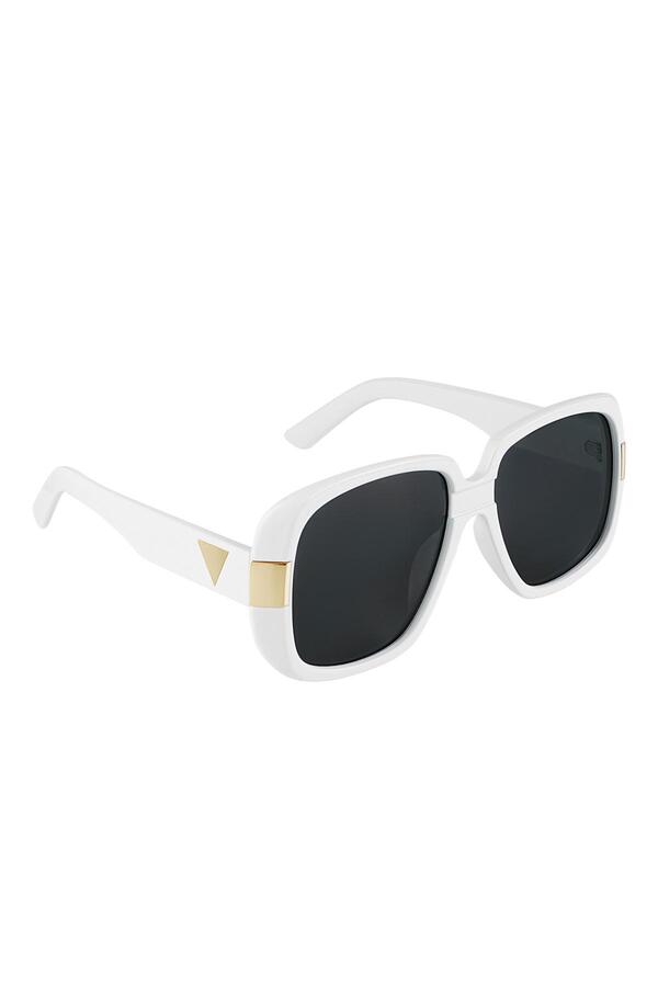 Sunglasses basic with golden details White PC One size