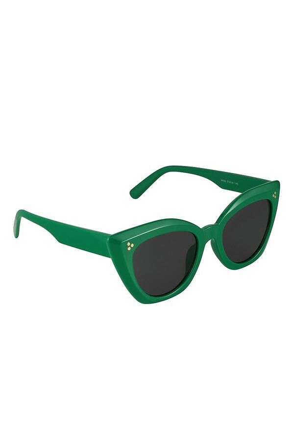 Sunglasses cat eye Green PC One size