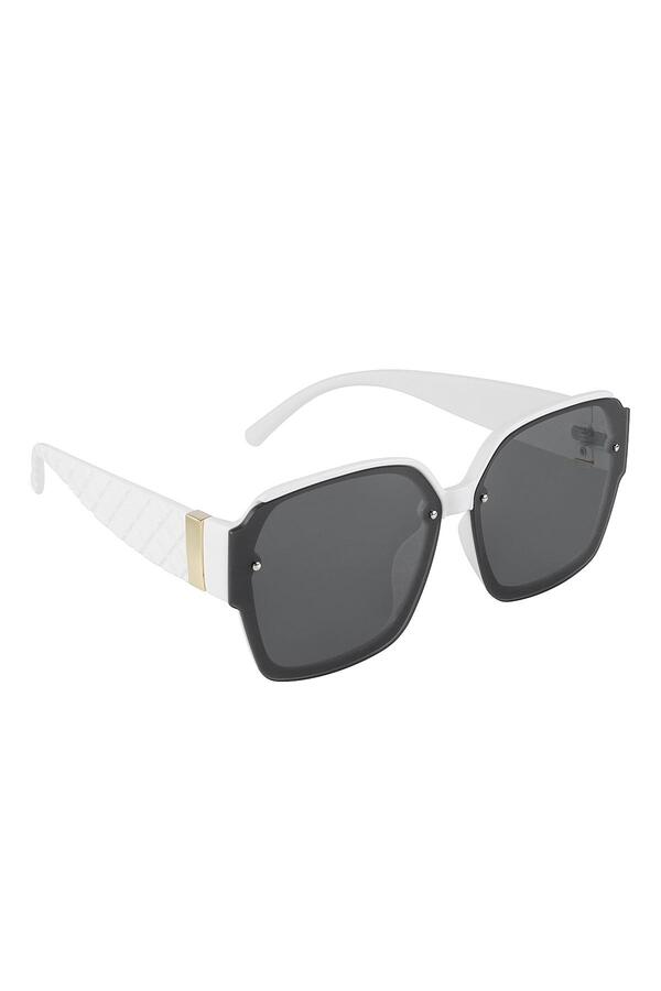 Strukturierte Sonnenbrille Weiß PC One size