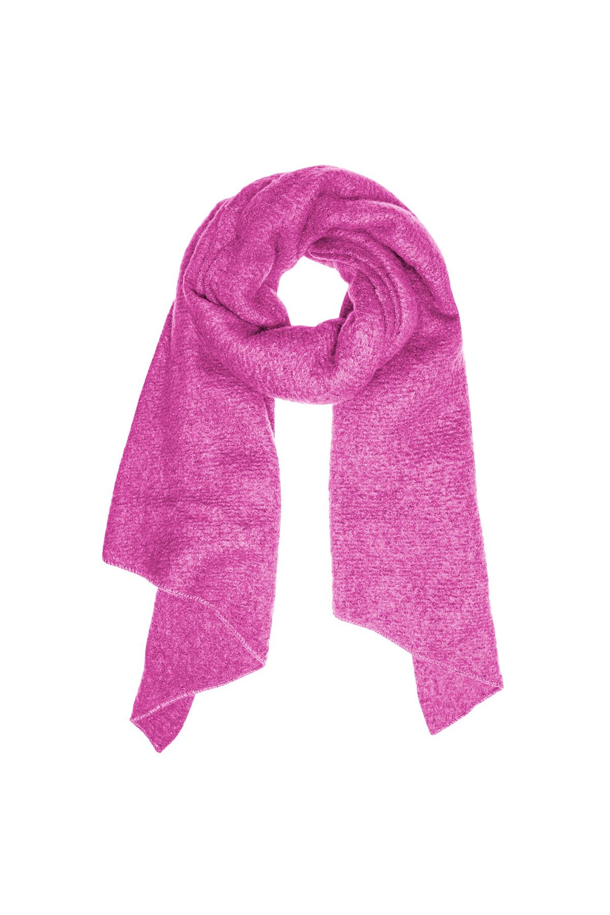 Soft winter scarf pink Rose Polyester h5 