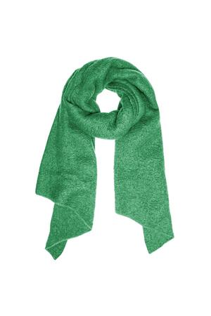 Soft winter scarf dark green Polyester h5 