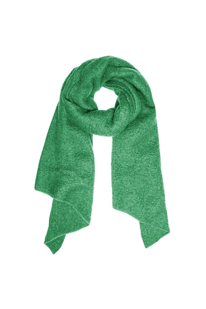 Soft winter scarf dark green Polyester 