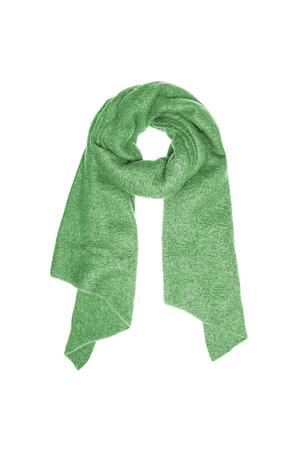 Soft winter scarf apple green Polyester h5 