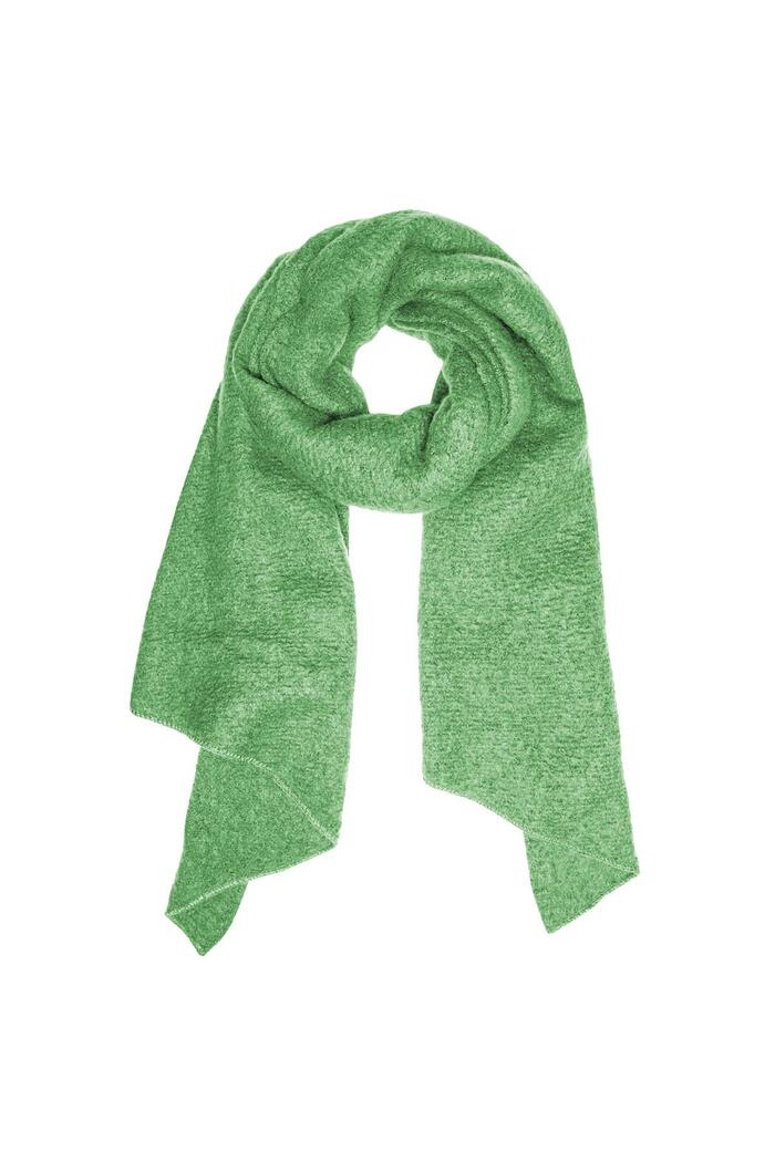 Soft winter scarf apple green Polyester 