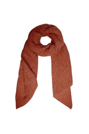 Soft winter scarf brown Polyester h5 