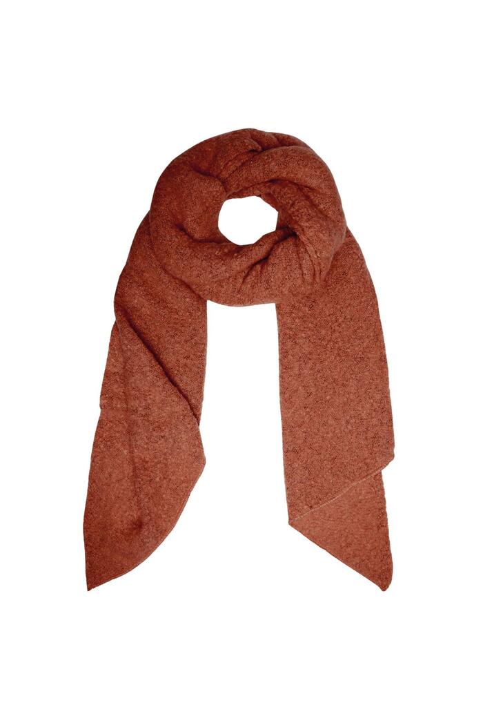 Soft winter scarf brown Polyester 