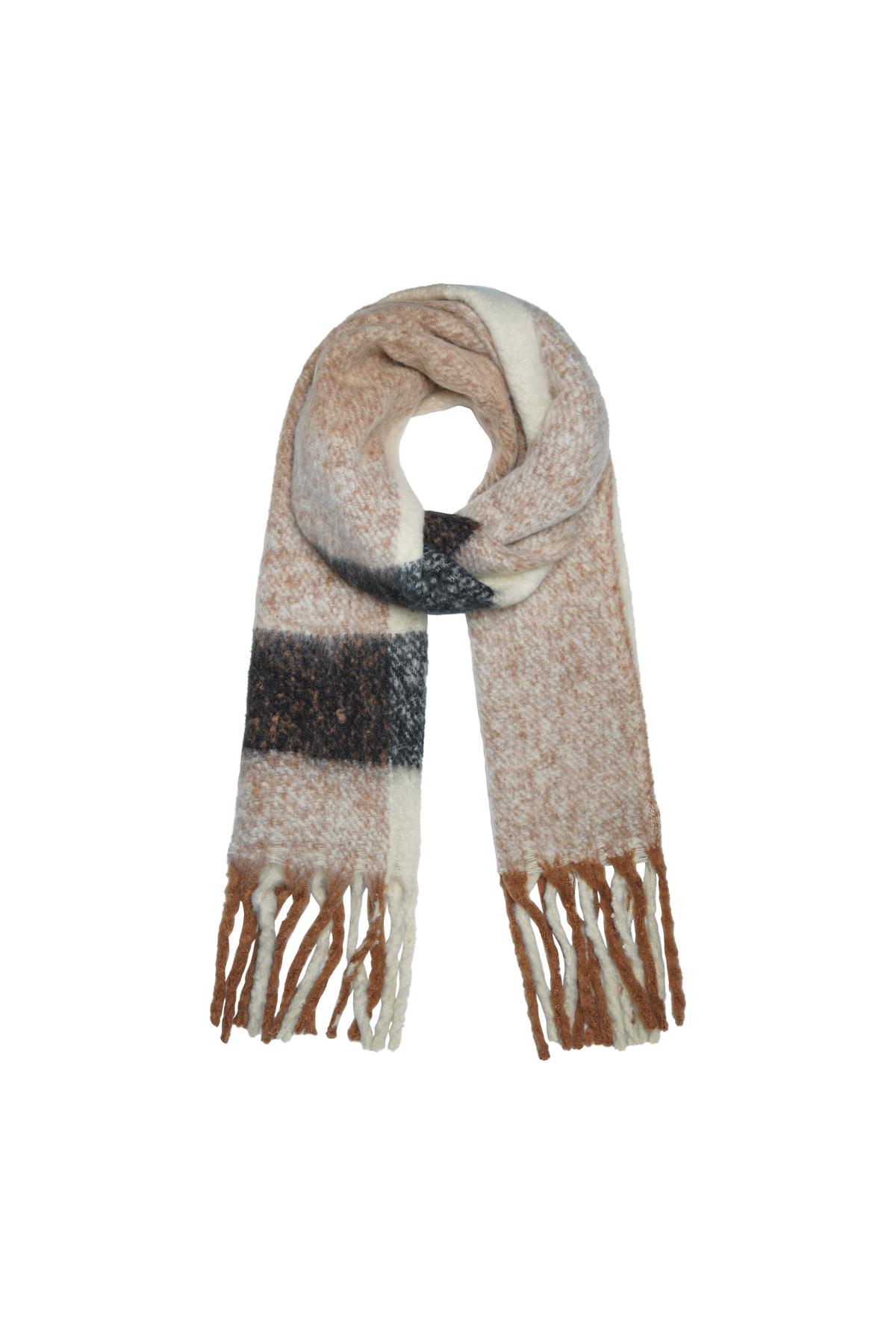 Scarf Winter Time Beige Polyester