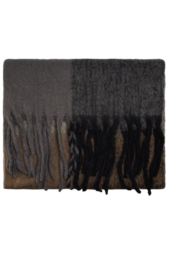 Scarf Winter Time Black Polyester Immagine5