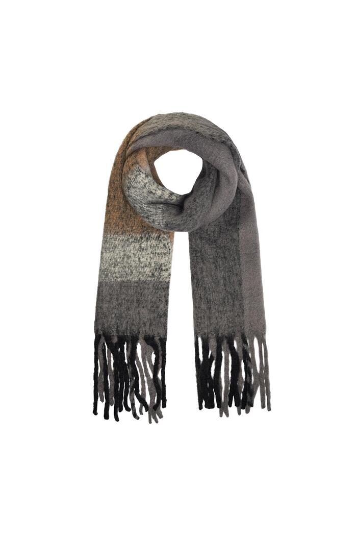 Scarf Winter Time Black Polyester 