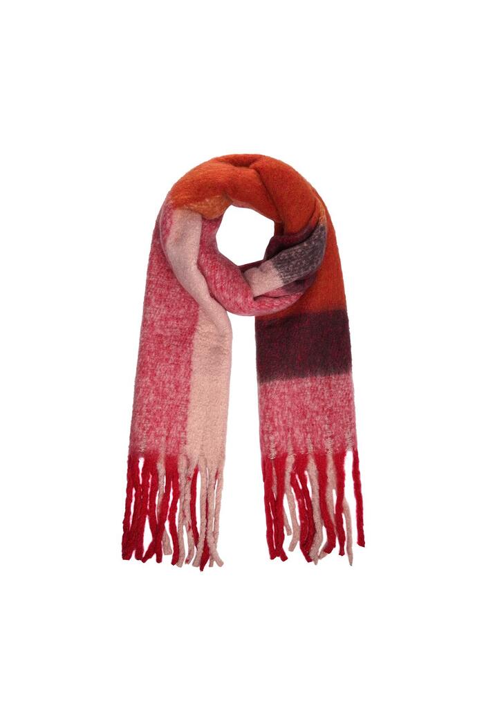 Scarf Winter Time Pink Polyester 