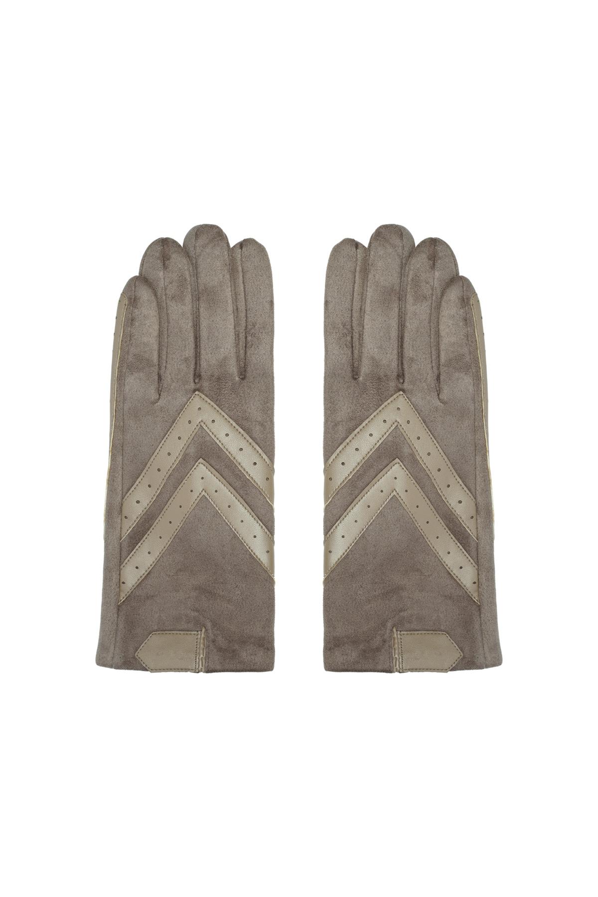 Gants Runway Beige Polyester Taille unique