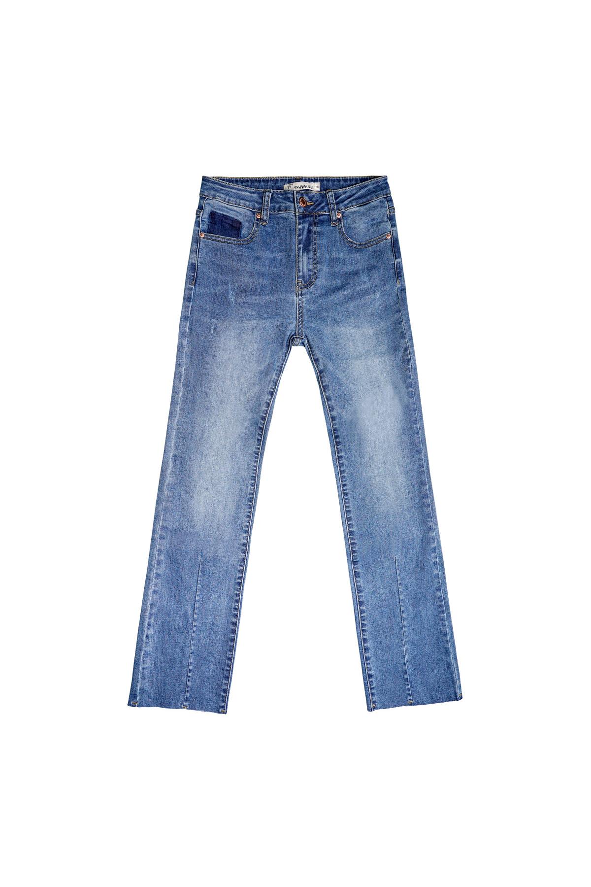 Enkellange stretch jeans Blauw XS
