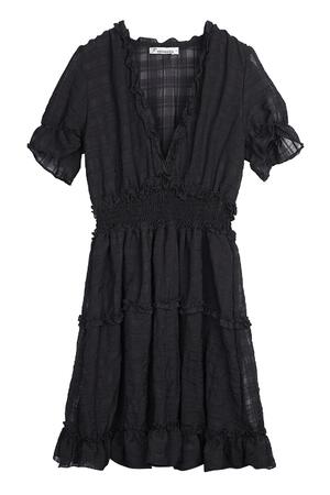 Dress with ruches Black XS h5 