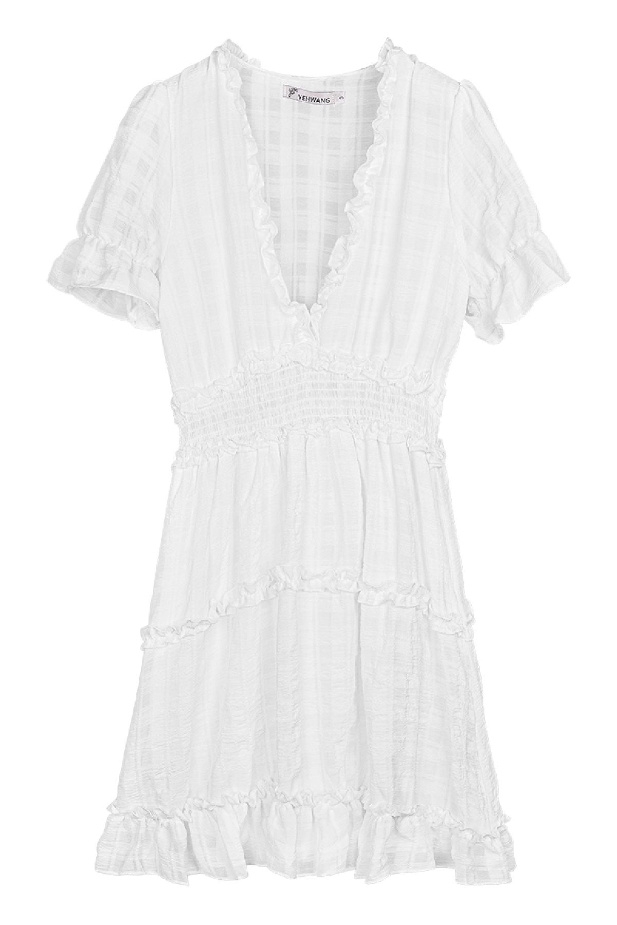 Dress with ruches White M