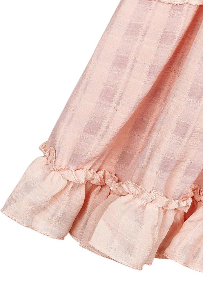 Dantelli elbise Pink S Resim7