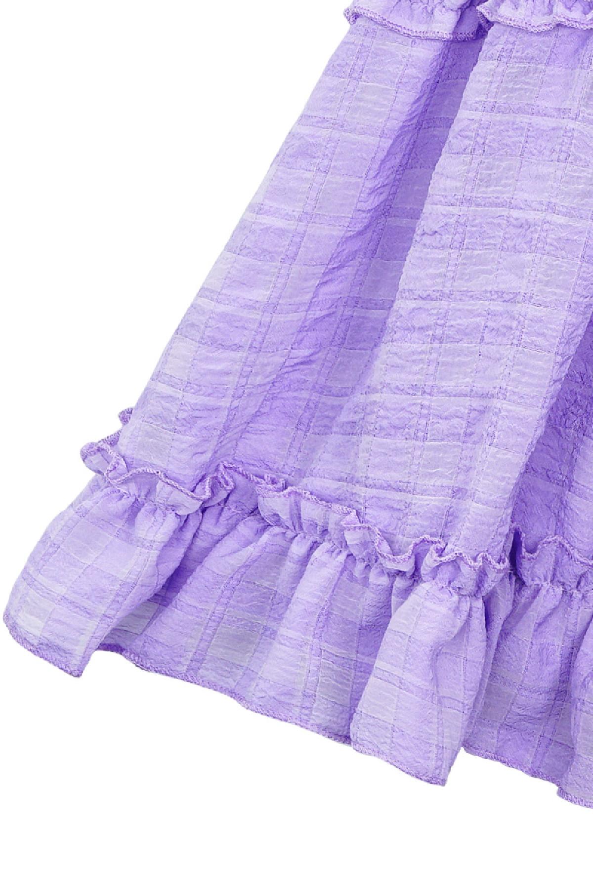 Dress with ruches Purple S Picture7