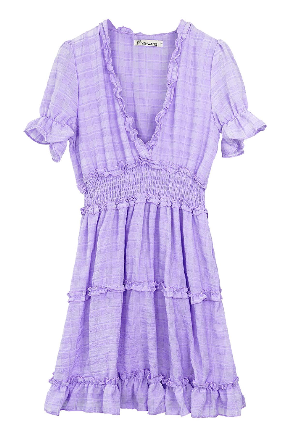 Dress with ruches Purple L 2