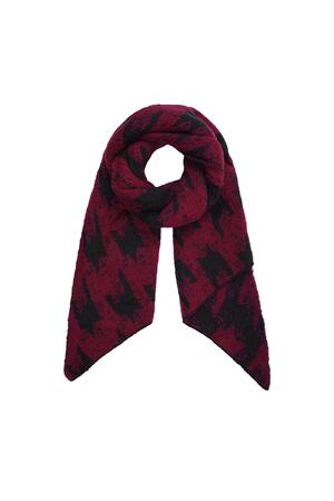 Winter scarf Red Polyester h5 