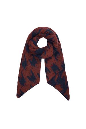 Winter scarf Dark Blue Polyester h5 