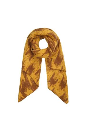 Winter scarf Brown Polyester h5 