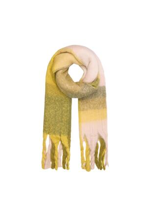Fringe scarf Green Polyester h5 