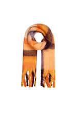 Oranje / Sjaal met franjes Oranje Polyester Afbeelding2