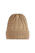 Camel / Bonnet d'hiver en tricot Camel Acrylique Image4