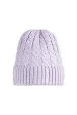 Lilac / Cappello invernale lavorato a maglia Lilac Acrylic 