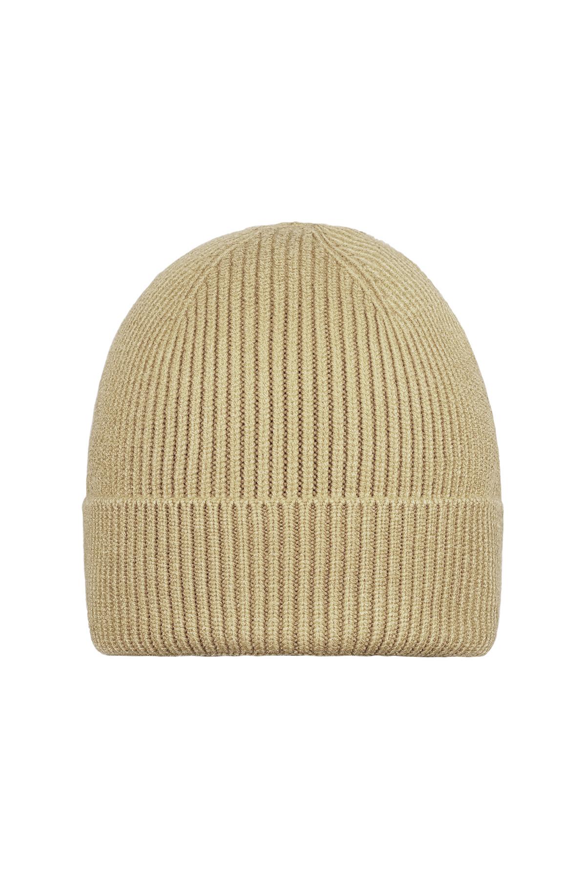 Kışlık şapka kum rengi Sand Acrylic h5 