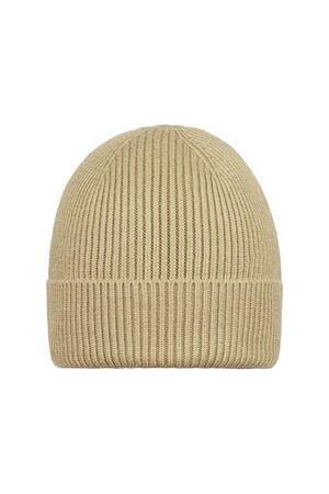 Chapeau d'hiver couleur sable Acrylique h5 